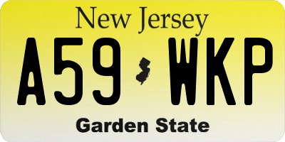 NJ license plate A59WKP