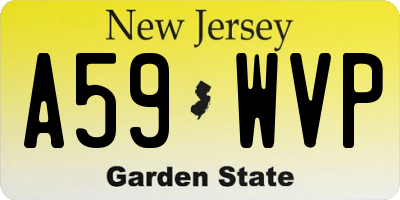 NJ license plate A59WVP