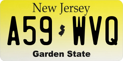 NJ license plate A59WVQ