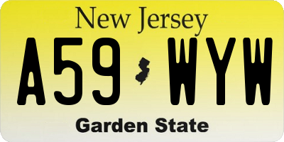 NJ license plate A59WYW