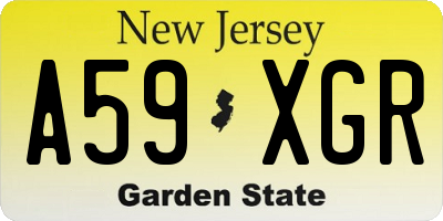 NJ license plate A59XGR