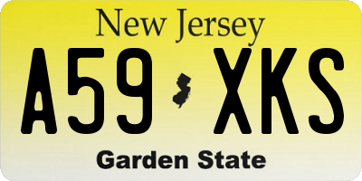 NJ license plate A59XKS