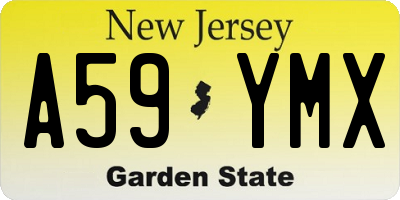 NJ license plate A59YMX