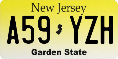 NJ license plate A59YZH
