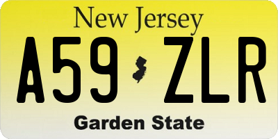 NJ license plate A59ZLR
