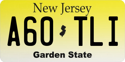 NJ license plate A60TLI