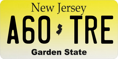 NJ license plate A60TRE