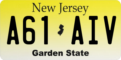 NJ license plate A61AIV