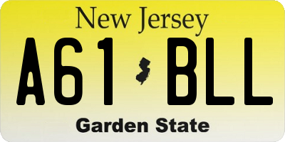 NJ license plate A61BLL