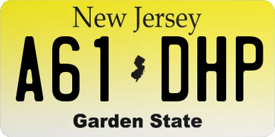 NJ license plate A61DHP