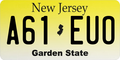NJ license plate A61EUO