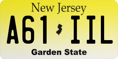 NJ license plate A61IIL