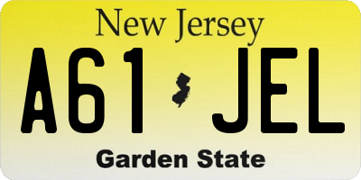 NJ license plate A61JEL