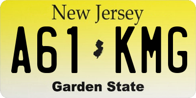 NJ license plate A61KMG