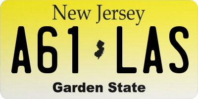 NJ license plate A61LAS