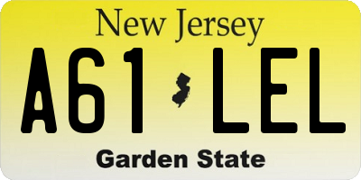 NJ license plate A61LEL