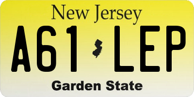 NJ license plate A61LEP