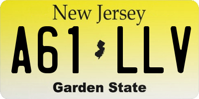 NJ license plate A61LLV