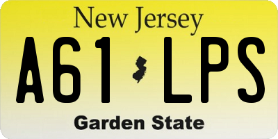 NJ license plate A61LPS