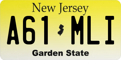 NJ license plate A61MLI