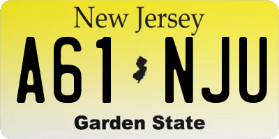 NJ license plate A61NJU
