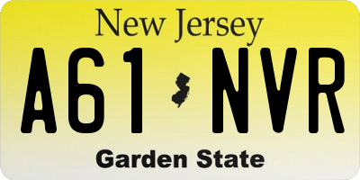 NJ license plate A61NVR