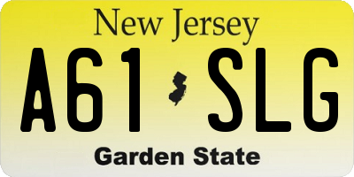 NJ license plate A61SLG