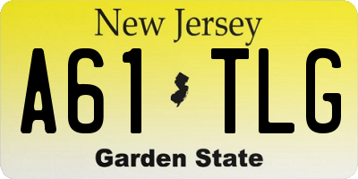 NJ license plate A61TLG