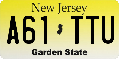 NJ license plate A61TTU