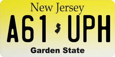 NJ license plate A61UPH