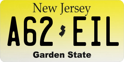 NJ license plate A62EIL