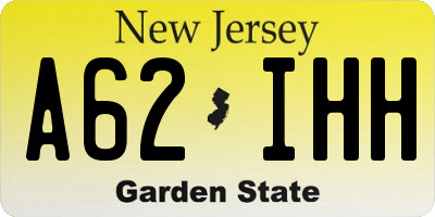 NJ license plate A62IHH