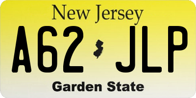 NJ license plate A62JLP