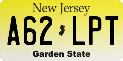 NJ license plate A62LPT