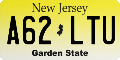 NJ license plate A62LTU