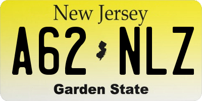 NJ license plate A62NLZ