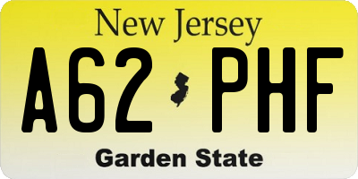 NJ license plate A62PHF