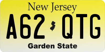 NJ license plate A62QTG