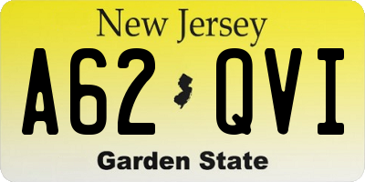 NJ license plate A62QVI