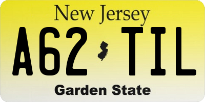 NJ license plate A62TIL