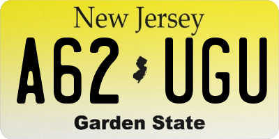 NJ license plate A62UGU