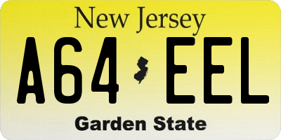 NJ license plate A64EEL