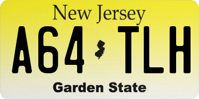 NJ license plate A64TLH
