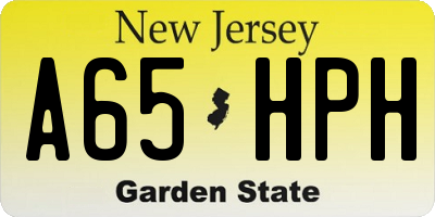 NJ license plate A65HPH