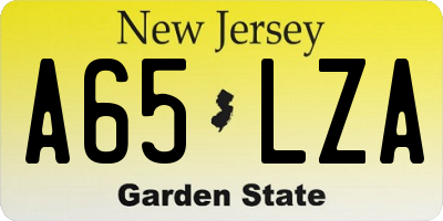 NJ license plate A65LZA
