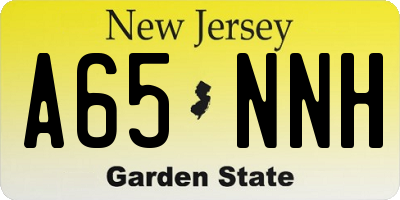 NJ license plate A65NNH