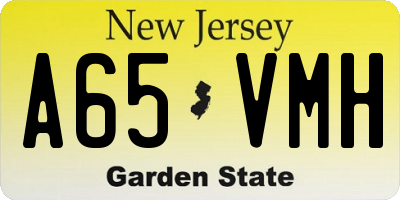 NJ license plate A65VMH