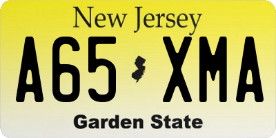 NJ license plate A65XMA
