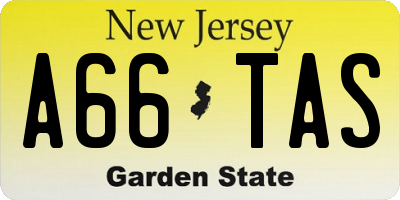 NJ license plate A66TAS