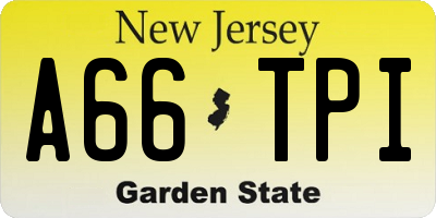 NJ license plate A66TPI